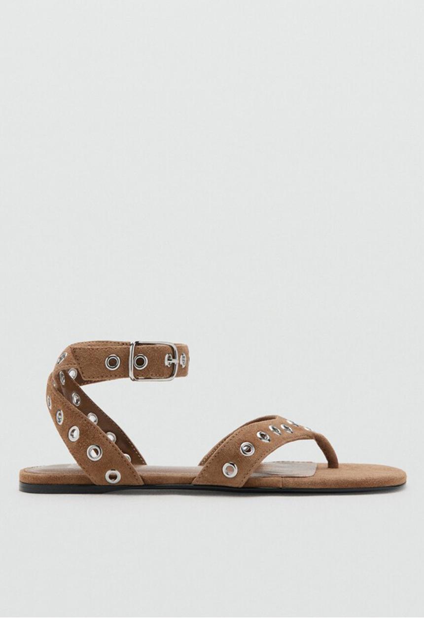 MANGO - Cola thong ankle strap - light/pastel brown