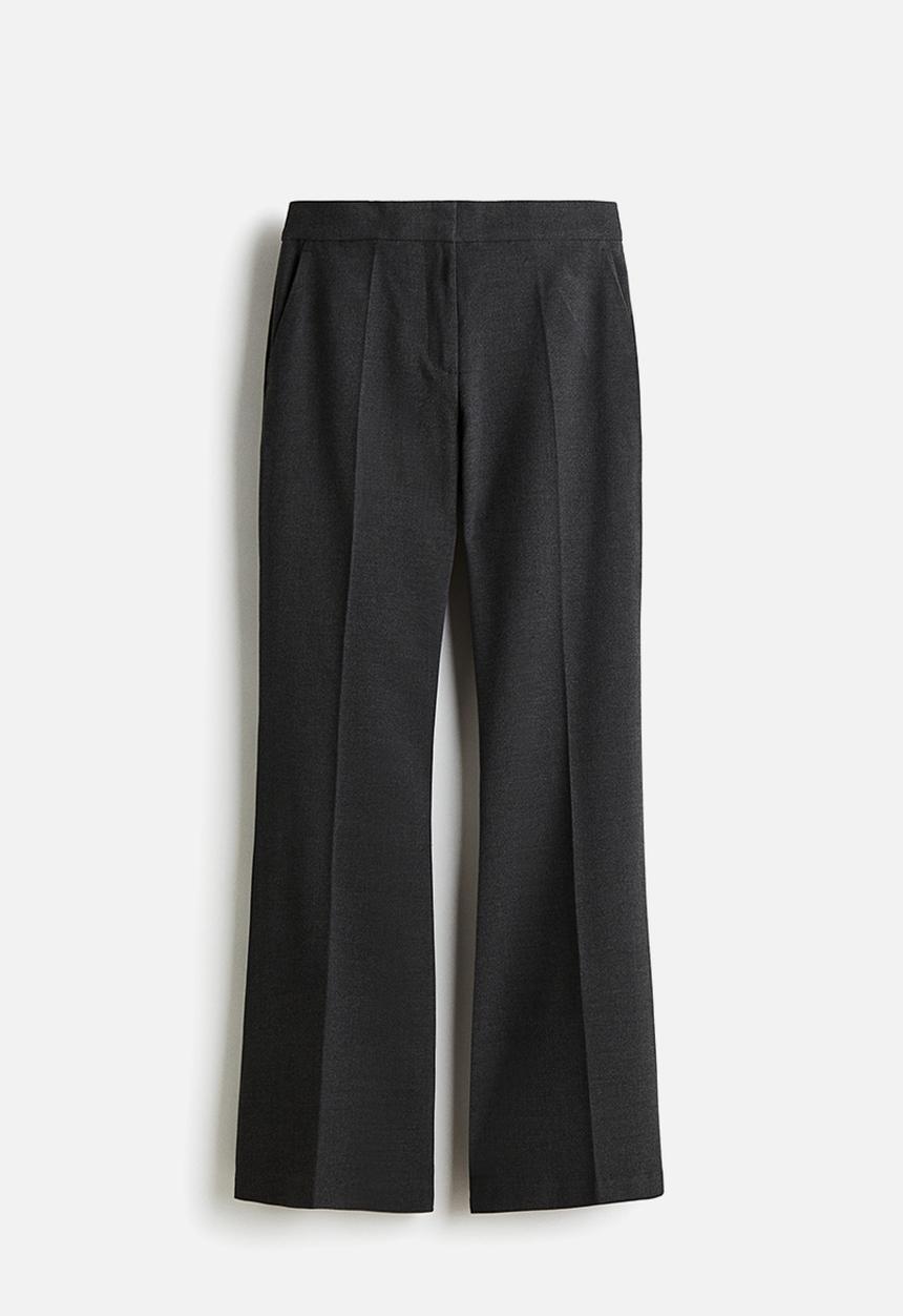 H&M - Flared tailored trousers - charcoal grey