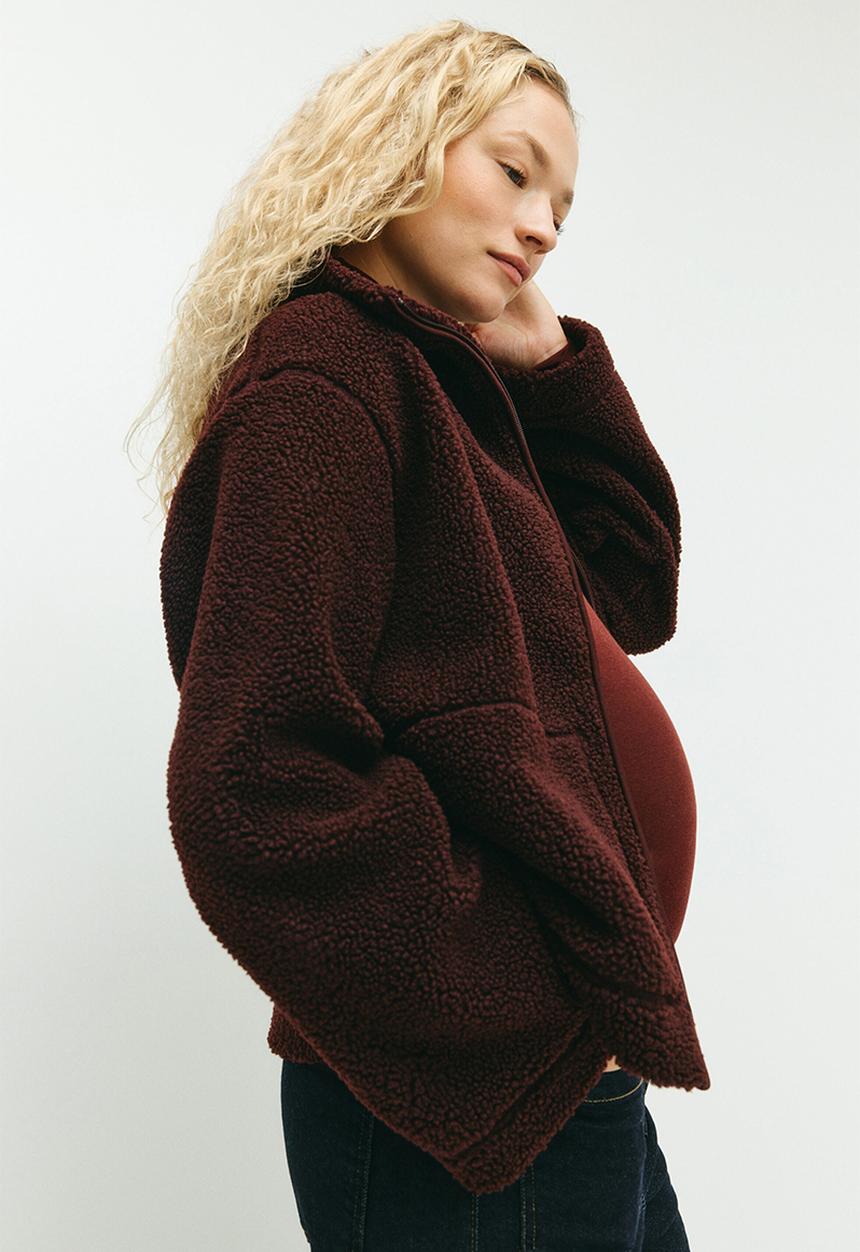 H&M - Teddy jacket - burgundy