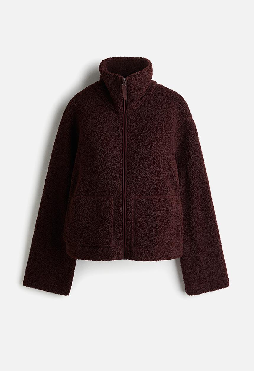 H&M - Teddy jacket - burgundy