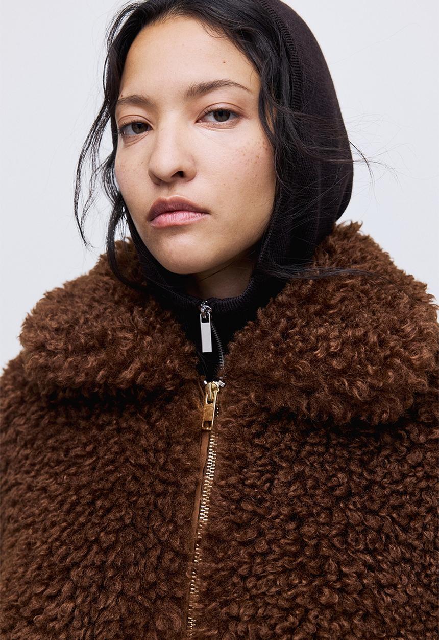 H&M - Teddy jacket - dark brown