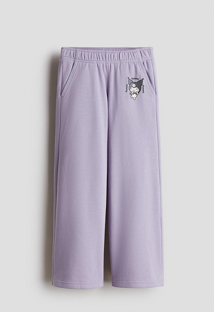 H&M - Print-motif sweatshirt joggers - purple/kuromi