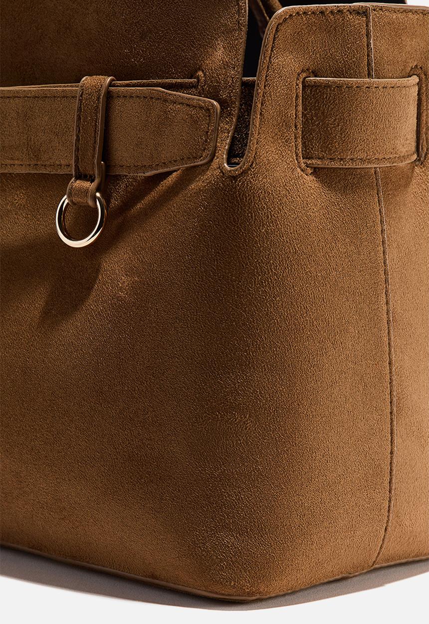 H&M - Strap-detail tote bag - brown