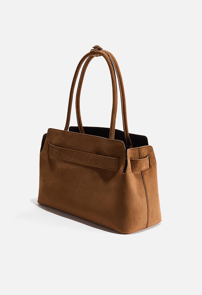 H&M - Strap-detail tote bag - brown