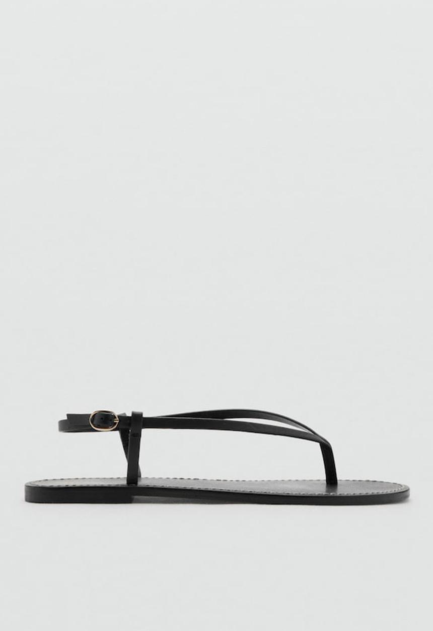 MANGO - Base thong slingback - black