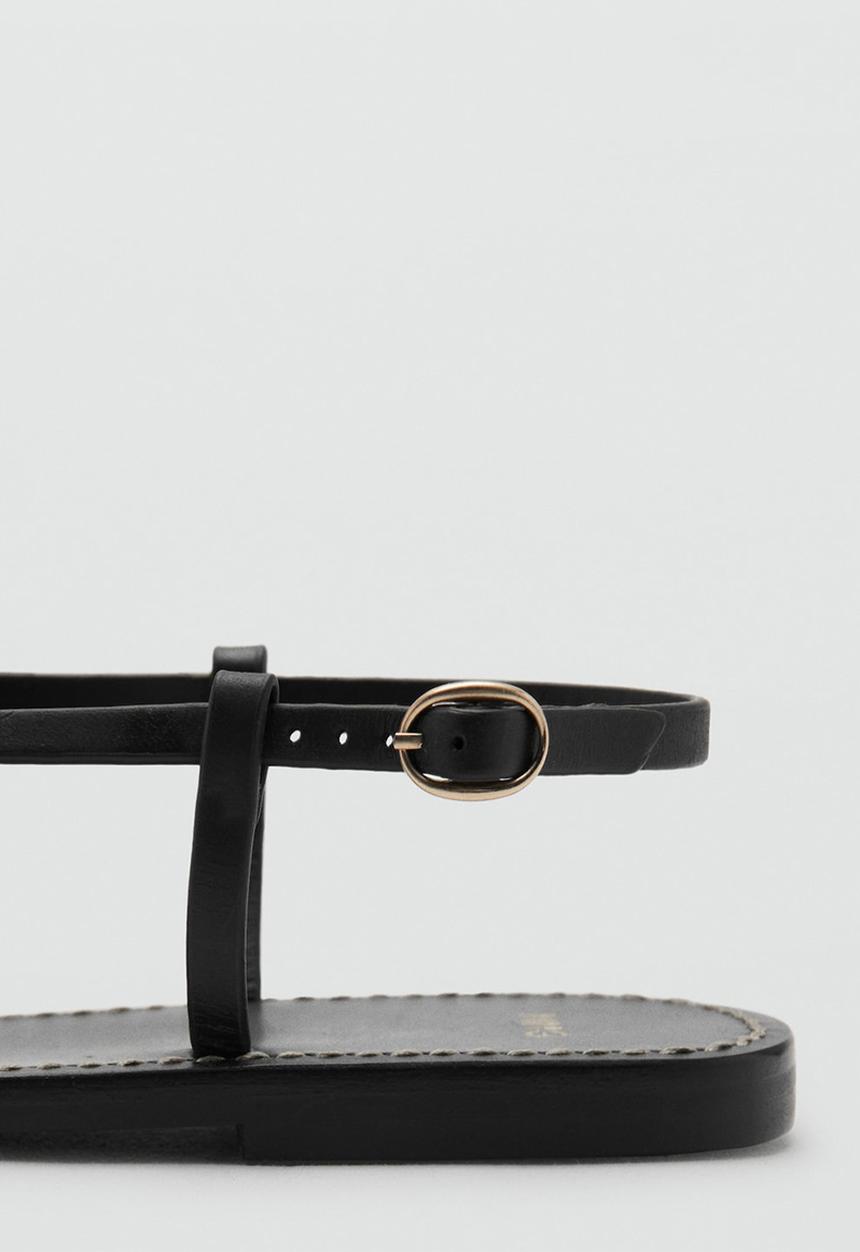 MANGO - Base thong slingback - black