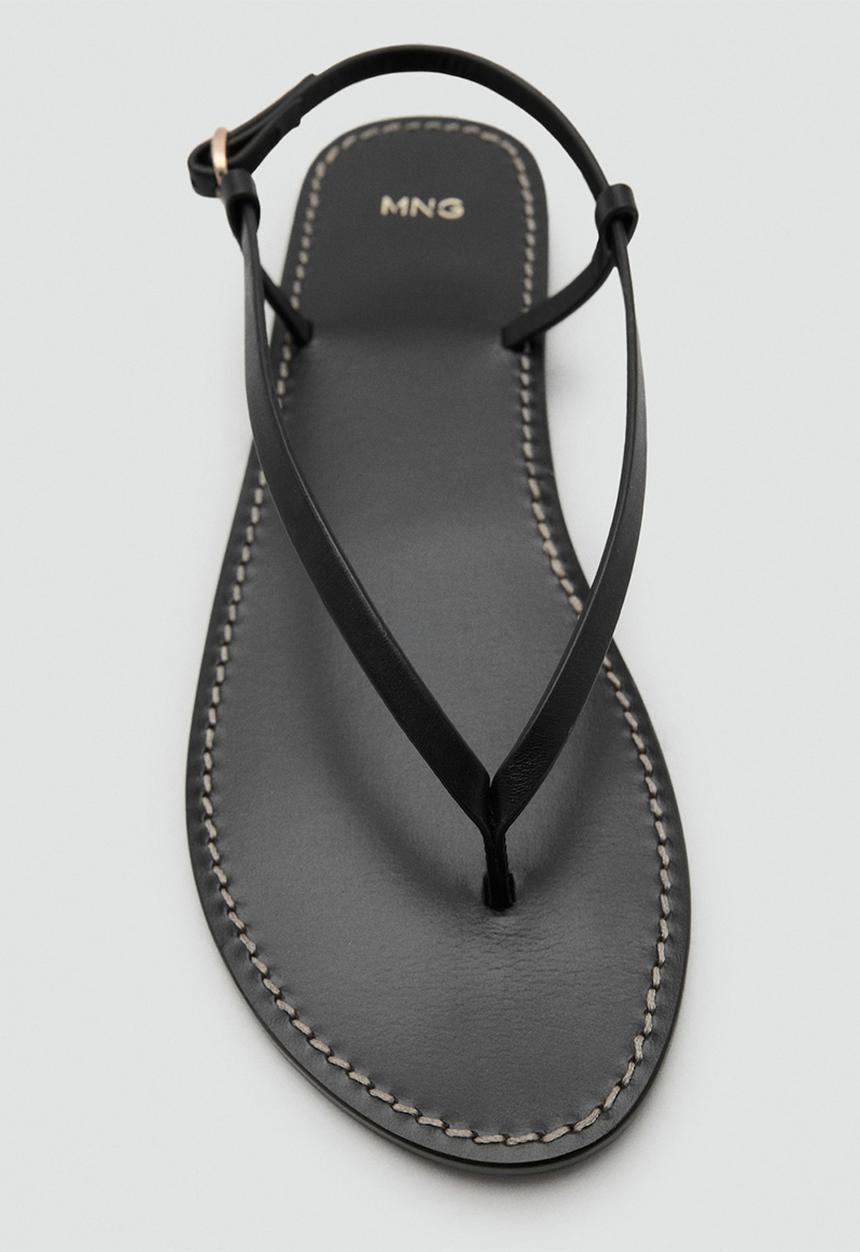 MANGO - Base thong slingback - black