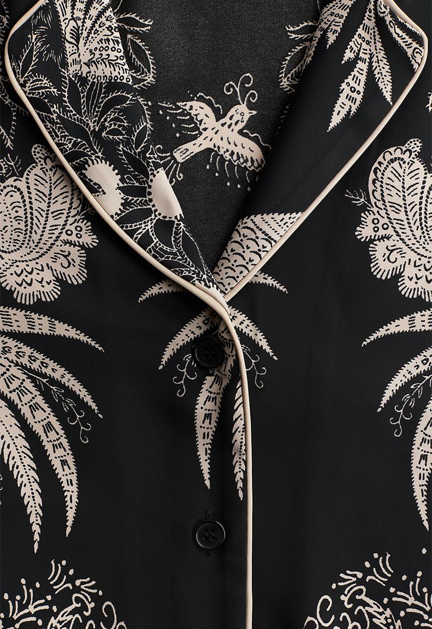 H&M - Printed resort shirt - black/patterned