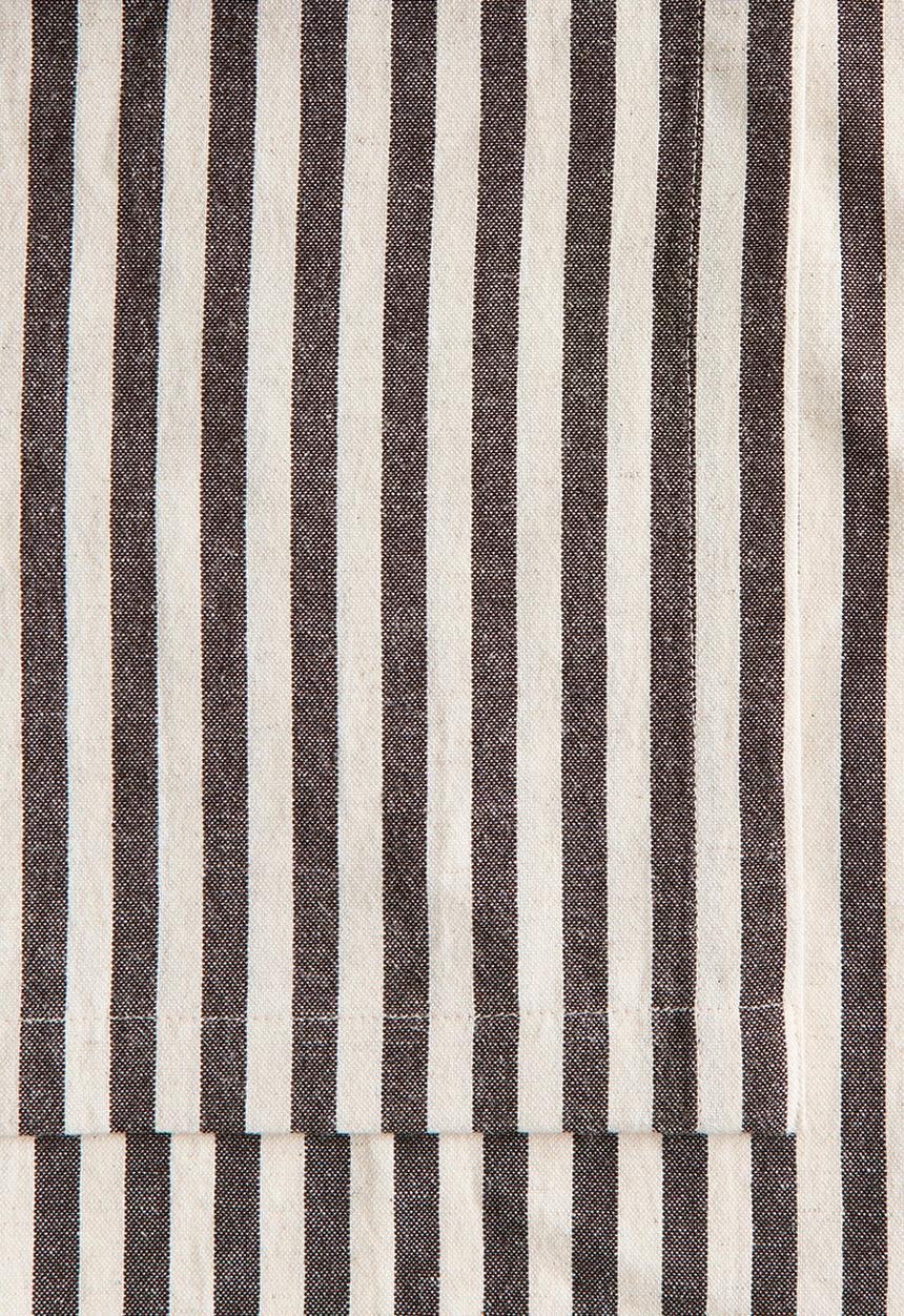 H&M - Linen-blend tablecloth - dark brown/striped