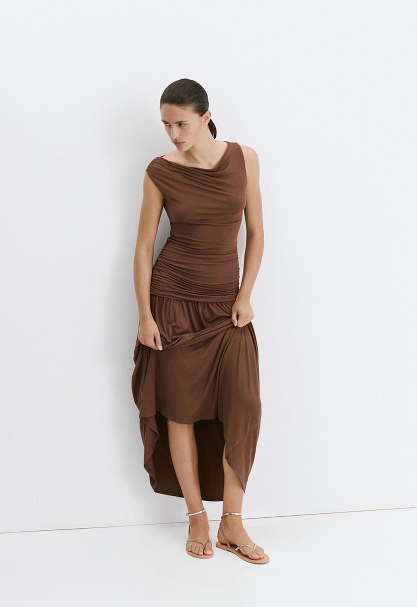 MANGO - Sandra t-bar ankle strap - gold