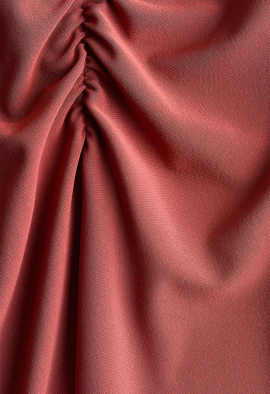 H&M - Gathered strappy dress - rust red