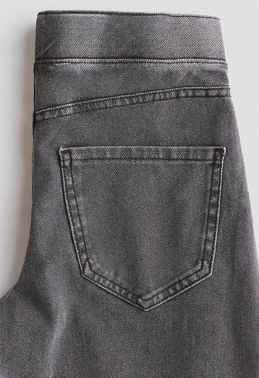 H&M - Denim-look wide trousers - dark denim grey