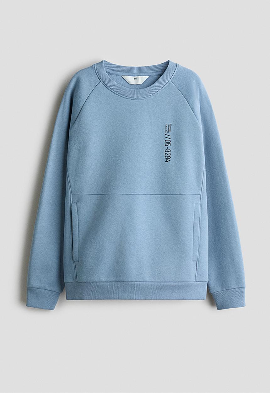 H&M - Brushed-inside sweatshirt - light dusty blue