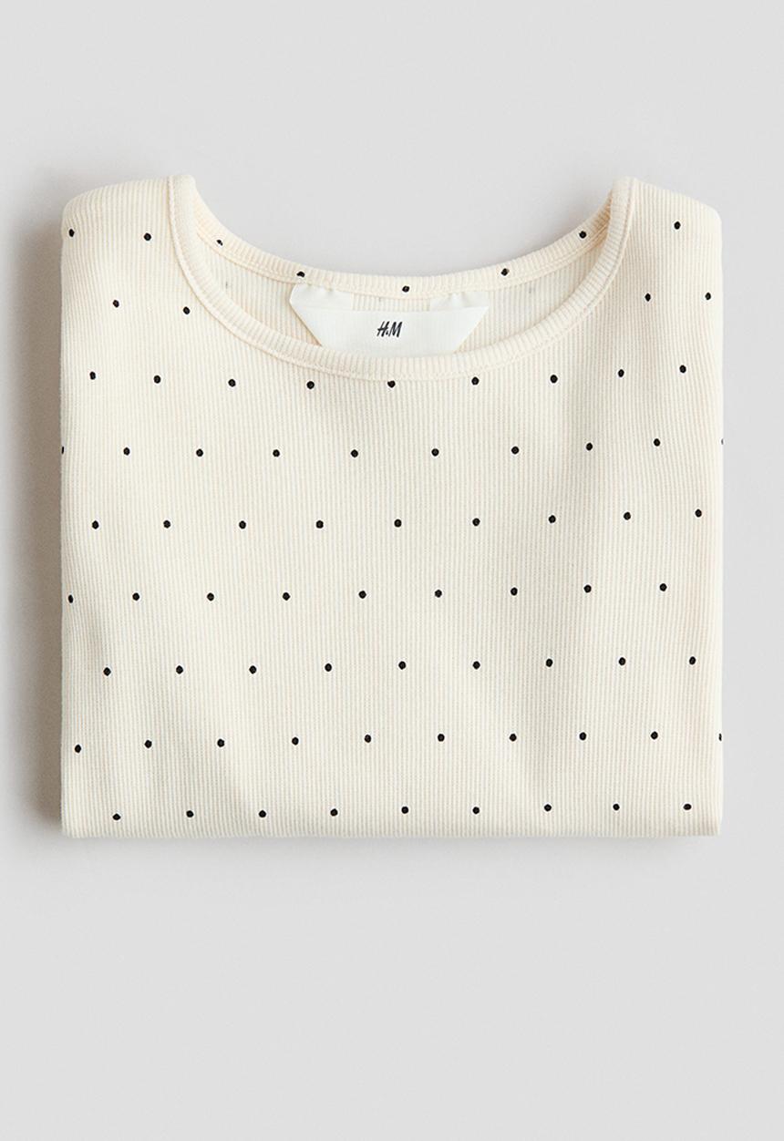 H&M - 2-Piece dress and top set - light beige/denim black