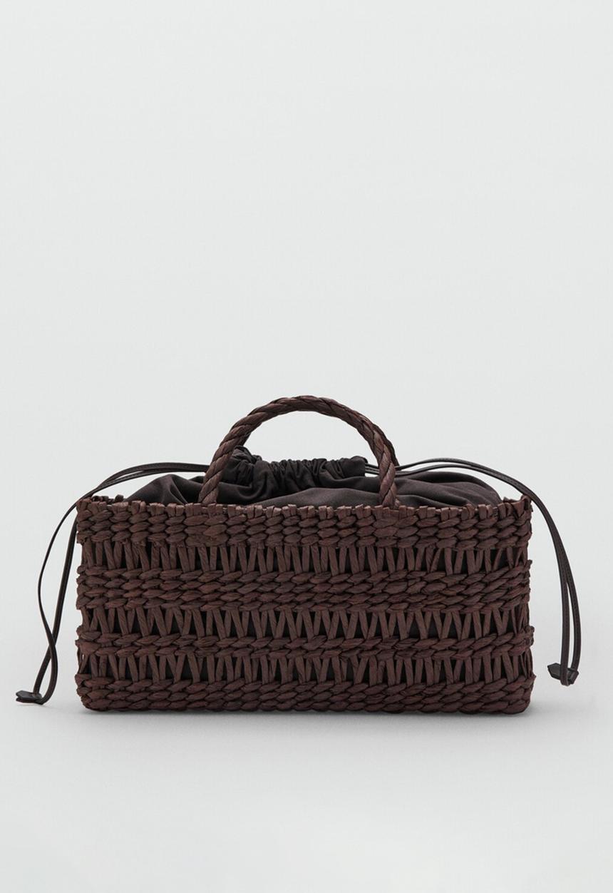 MANGO - Jeannne Tote Bag - Dark Brown