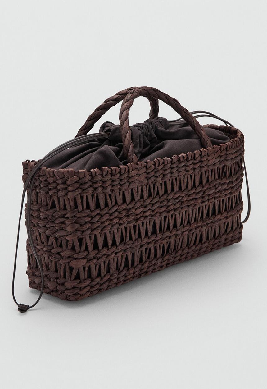 MANGO - Jeannne Tote Bag - Dark Brown