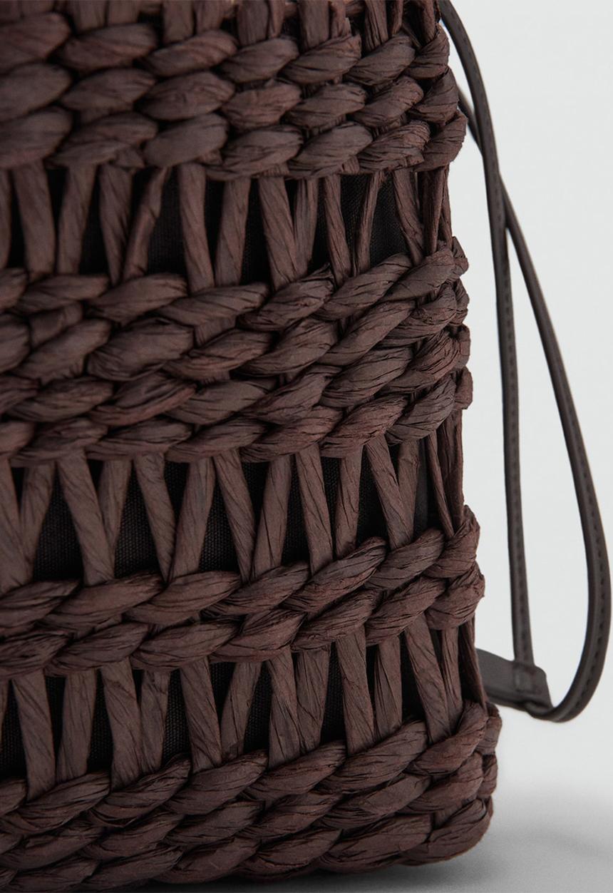 MANGO - Jeannne Tote Bag - Dark Brown
