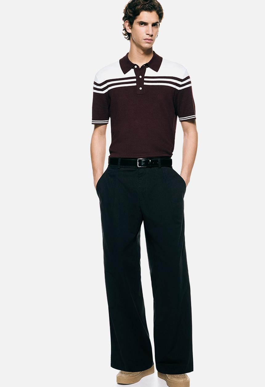 H&M - Loose fit tailored trousers - black