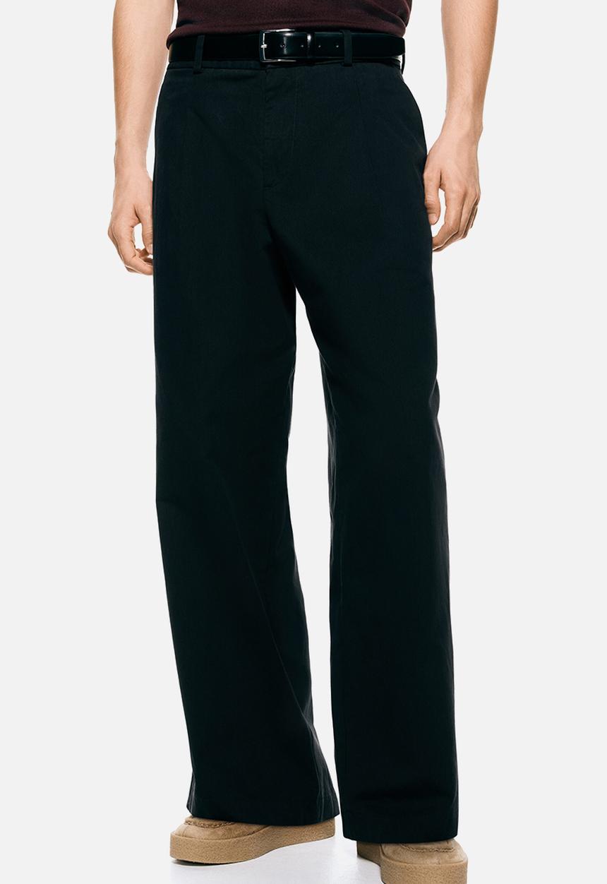 H&M - Loose fit tailored trousers - black