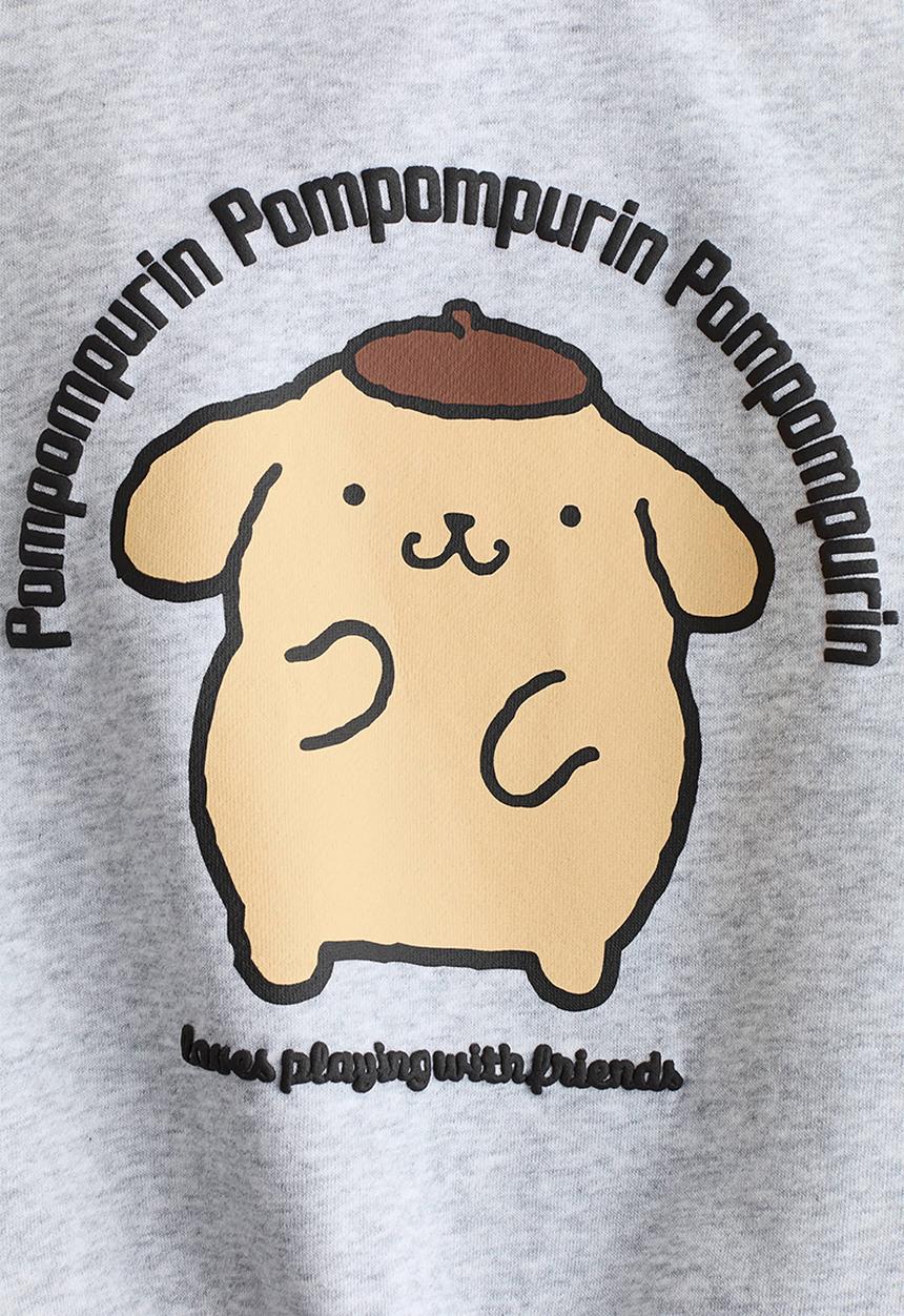 H&M - Print-motif sweatshirt - light grey marl/pompompurin