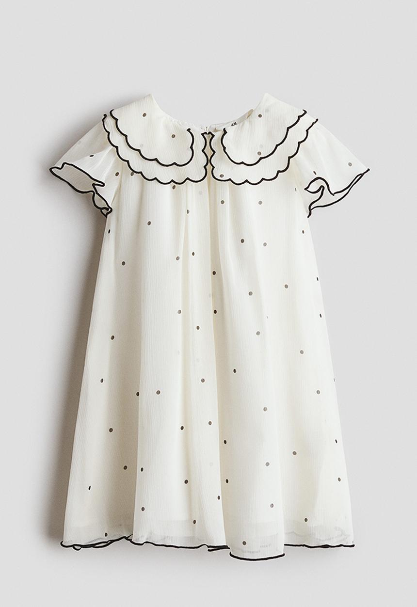 H&M - Chiffon dress - white/polka dot