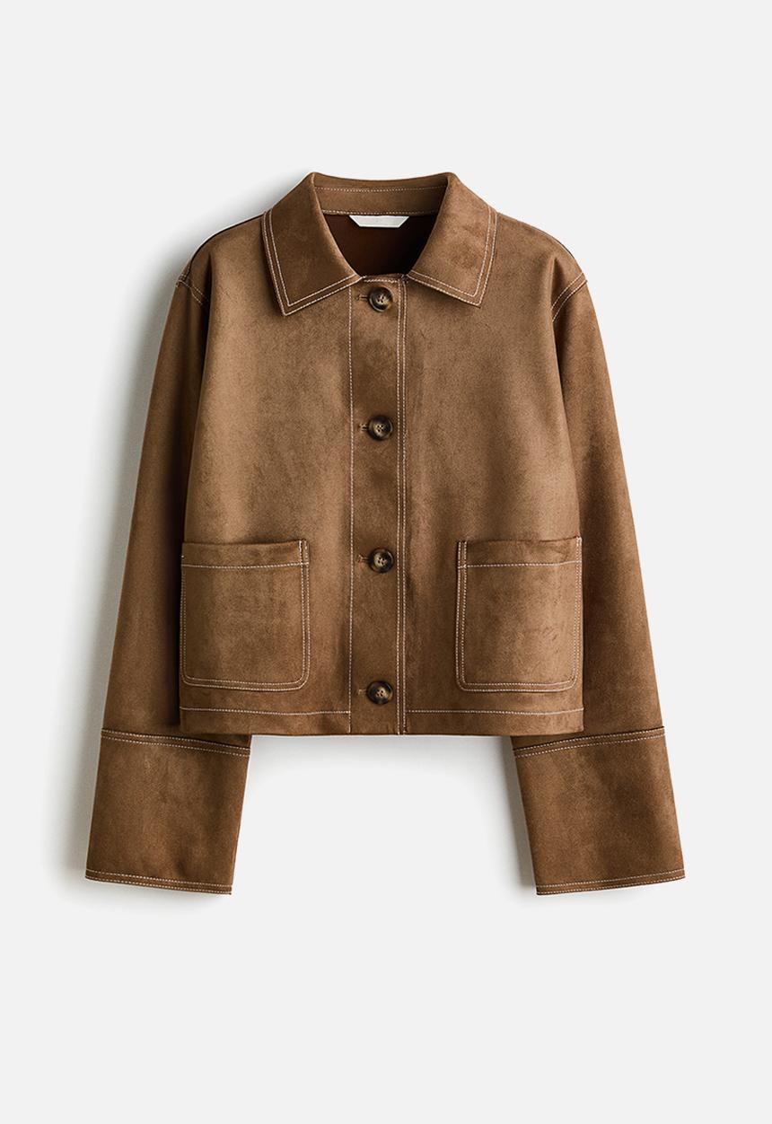 H&M - Jersey jacket - dark beige