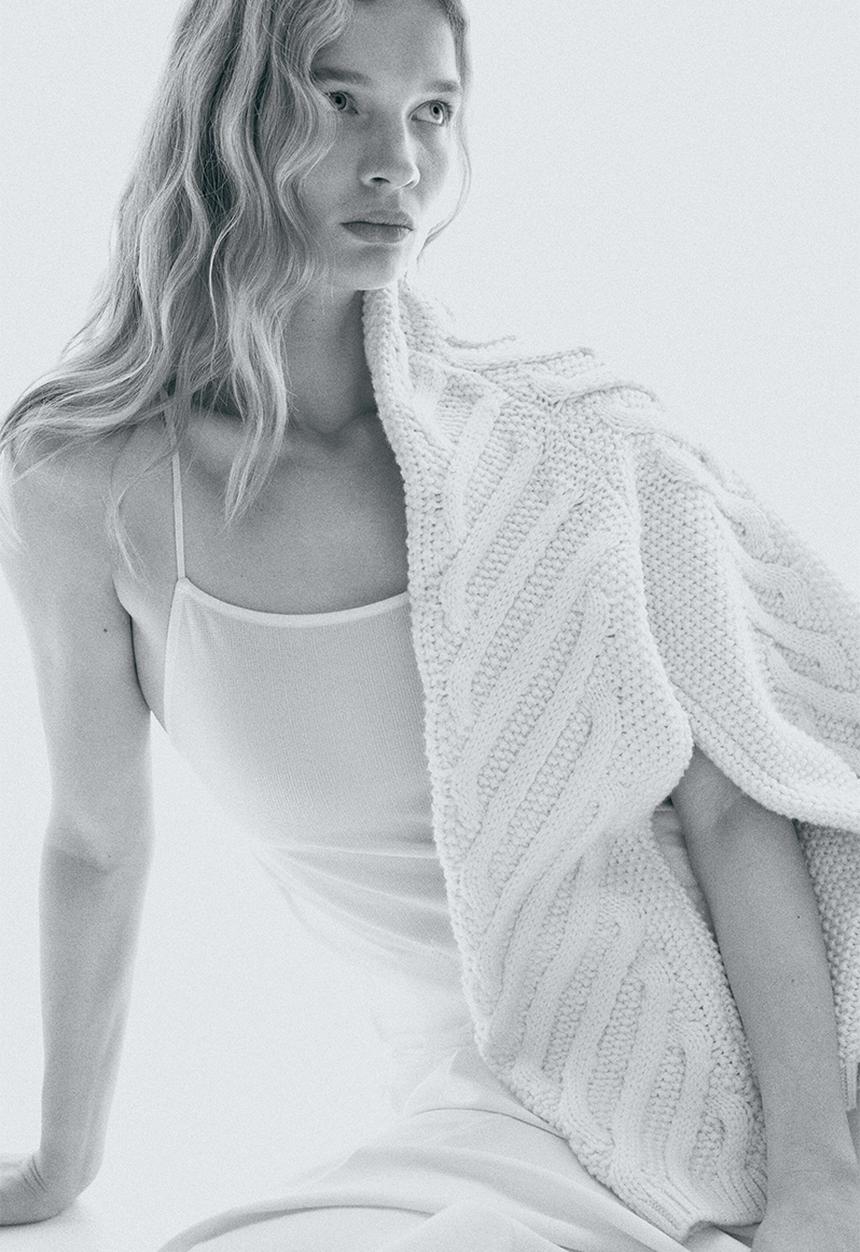 H&M - Lace-trimmed strappy top - cream