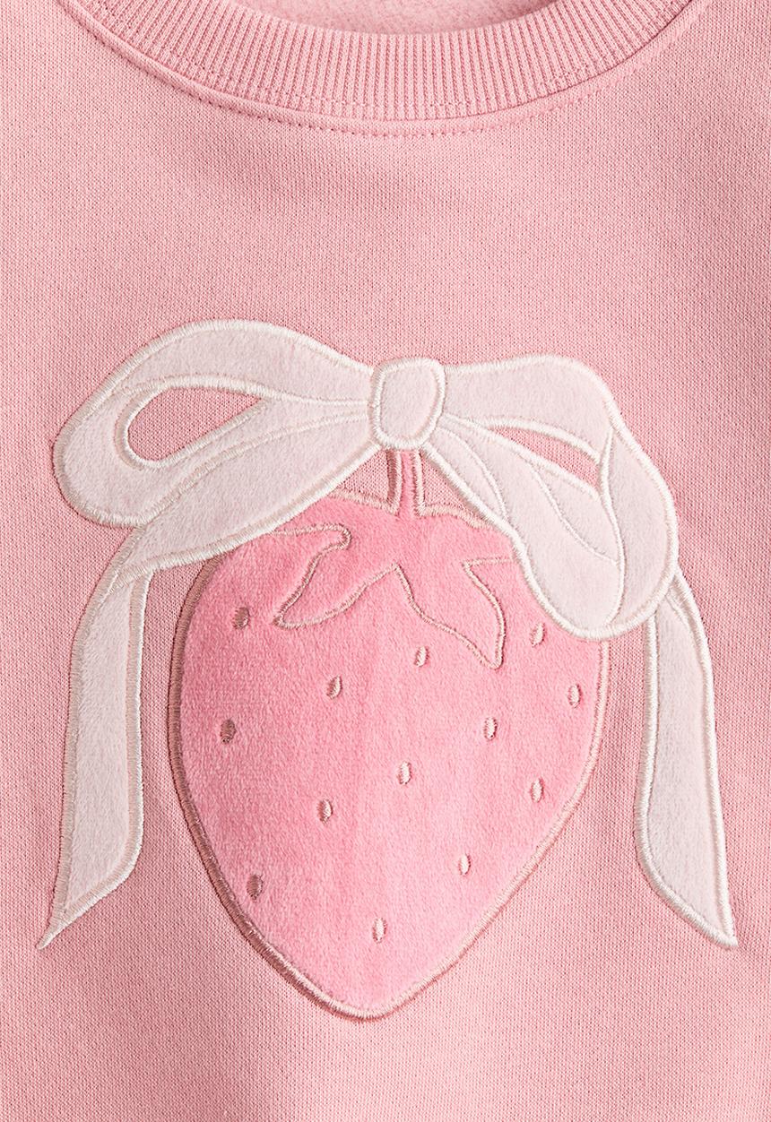 H&M - Motif-detail sweatshirt - pink/strawberry