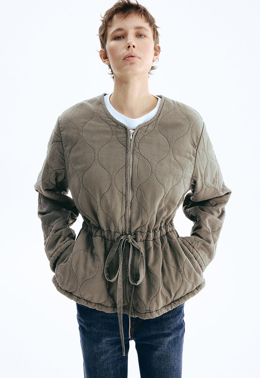 H&M - Quilted twill jacket - grey