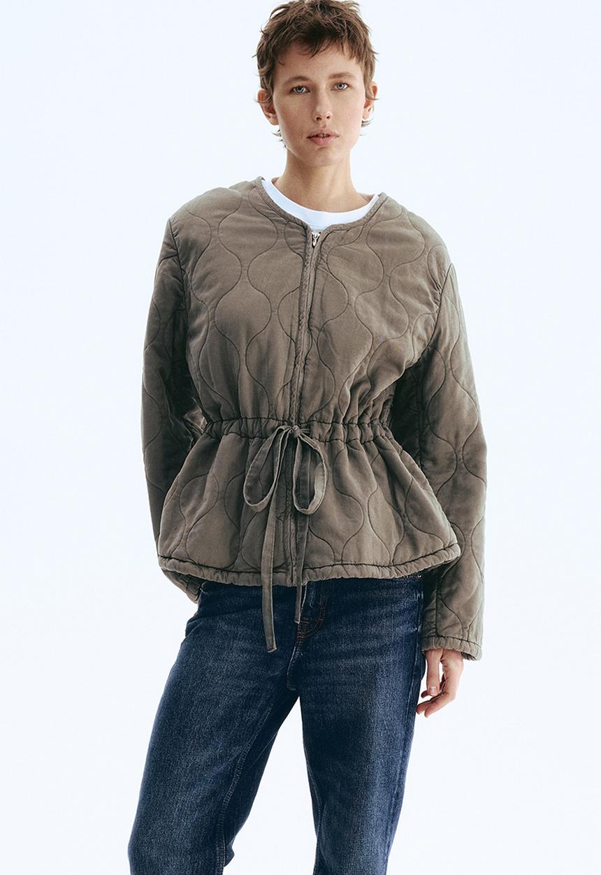 H&M - Quilted twill jacket - grey