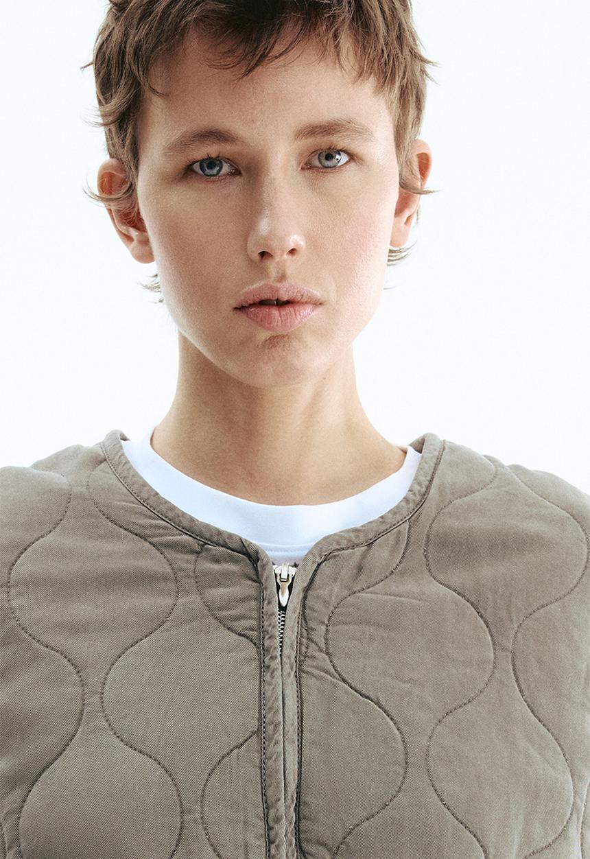 H&M - Quilted twill jacket - grey