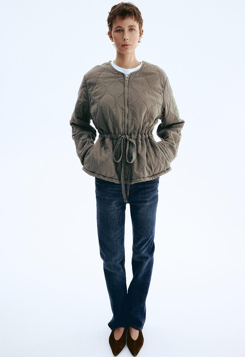 H&M - Quilted twill jacket - grey