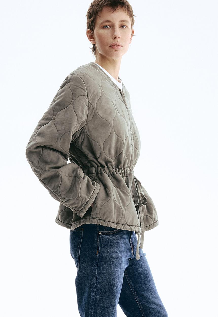 H&M - Quilted twill jacket - grey