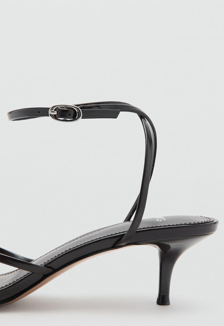 MANGO - Sori open toe ankle strap - dark brown