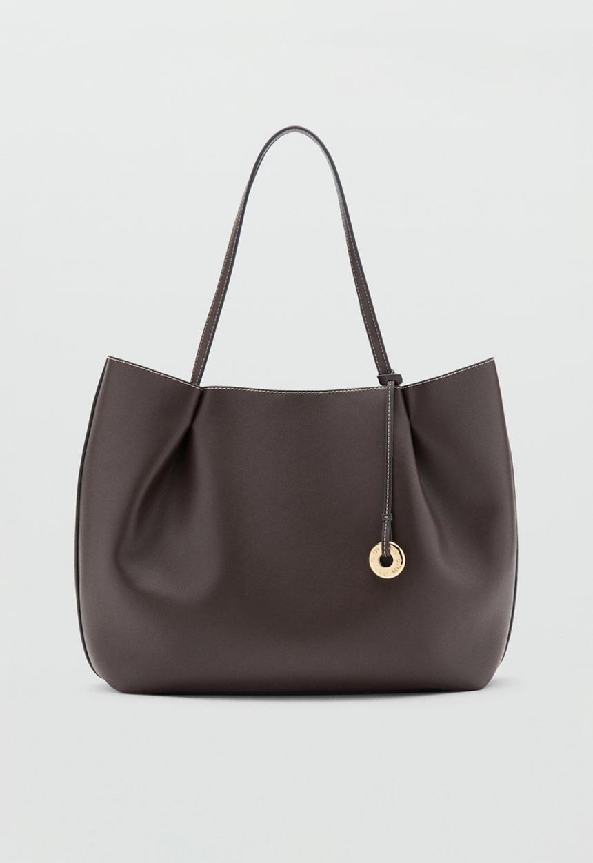 MANGO - Isabel Tote Bag - Dark Brown