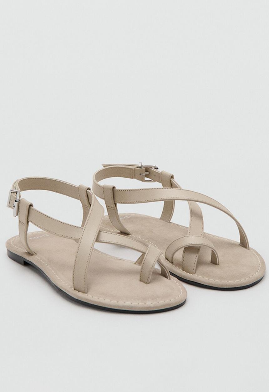 MANGO - Enne toe post slingback - neutral