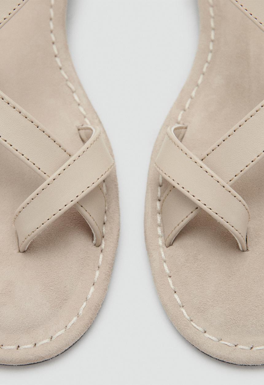 MANGO - Enne toe post slingback - neutral