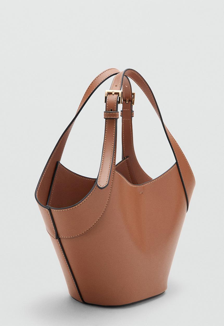 MANGO - Elise Shoulder Bag - Medium Brown