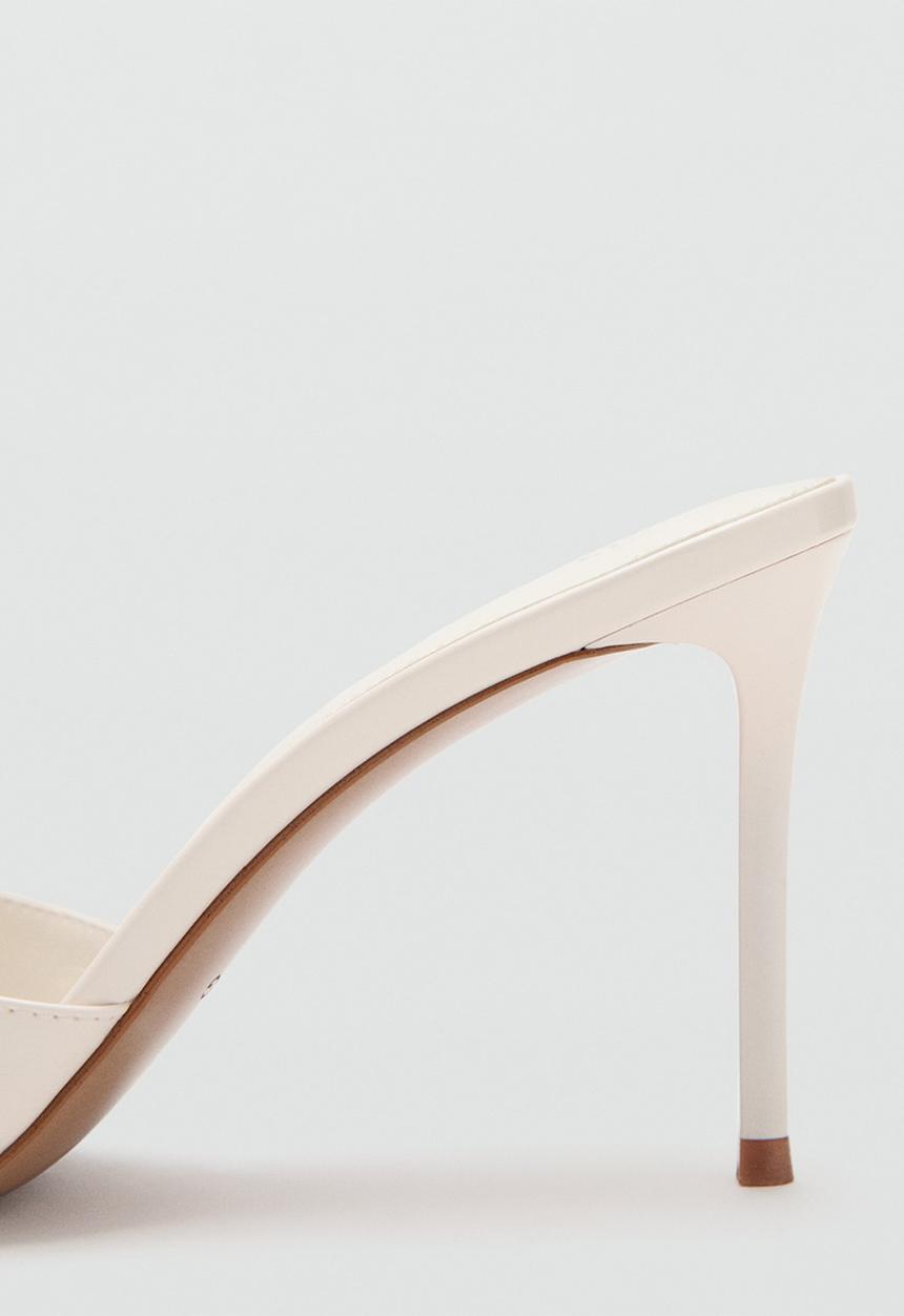 MANGO - Clau open toe mule - white