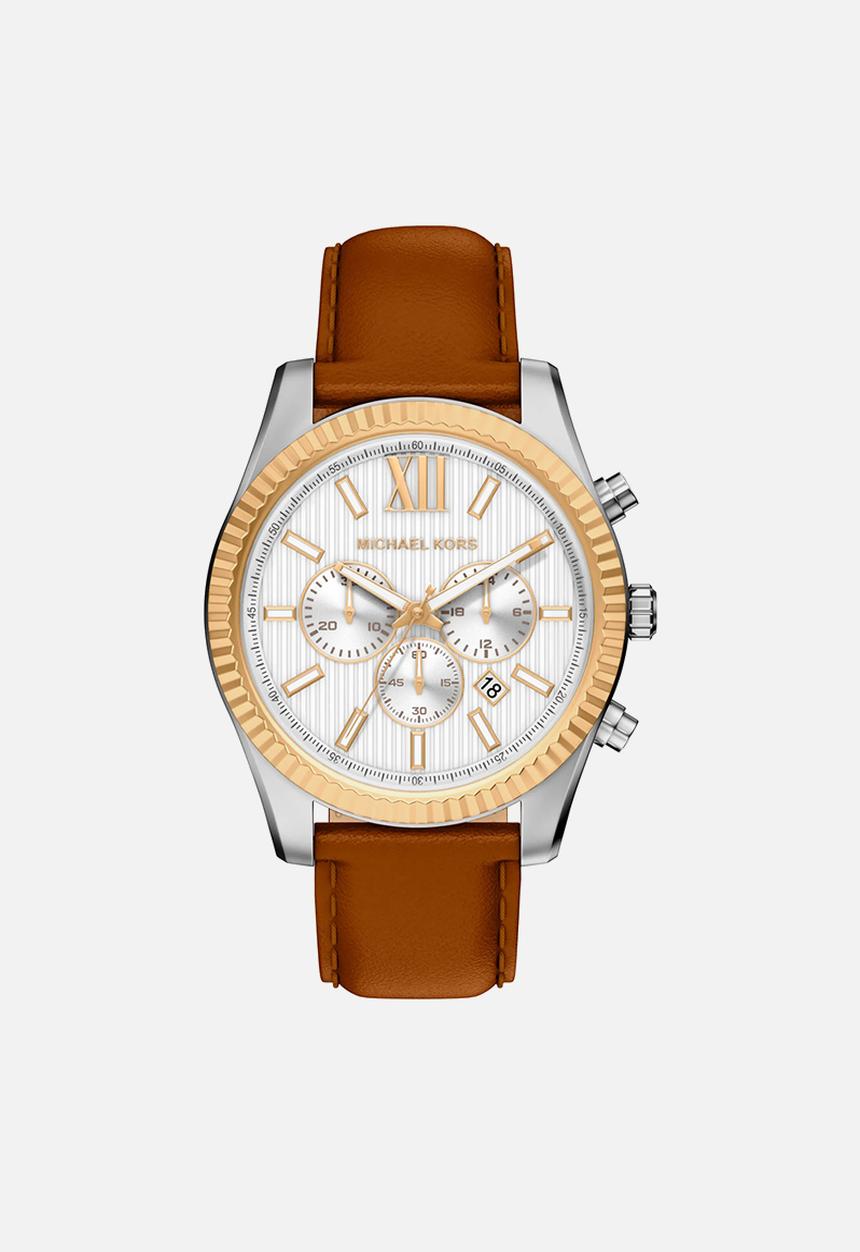 Michael Kors - Lexington Leather Chronograph Watch MK9257 - Brown