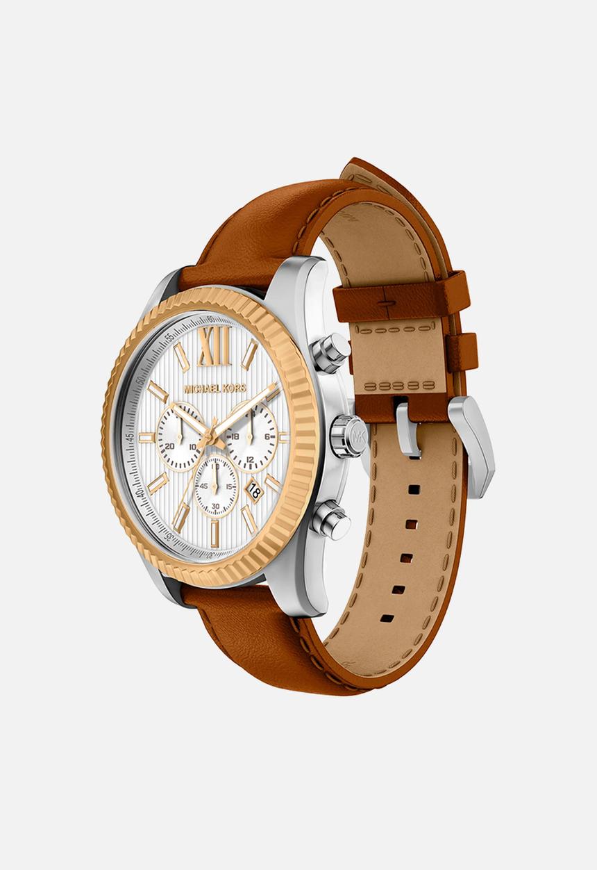 Michael Kors - Lexington Leather Chronograph Watch MK9257 - Brown