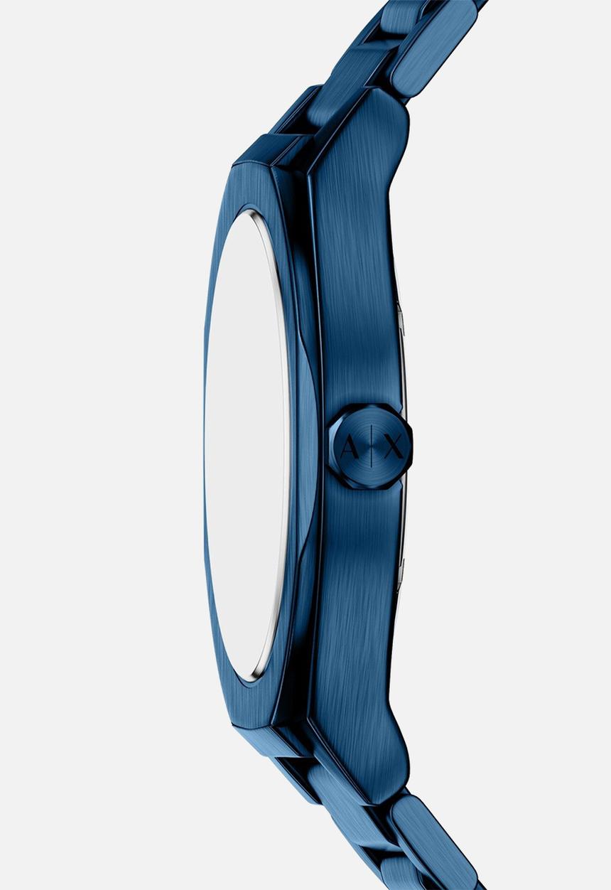 Armani Exchange - Armani Exchange AX4299 Sync Three-Hand Day-Date Watch - Blue