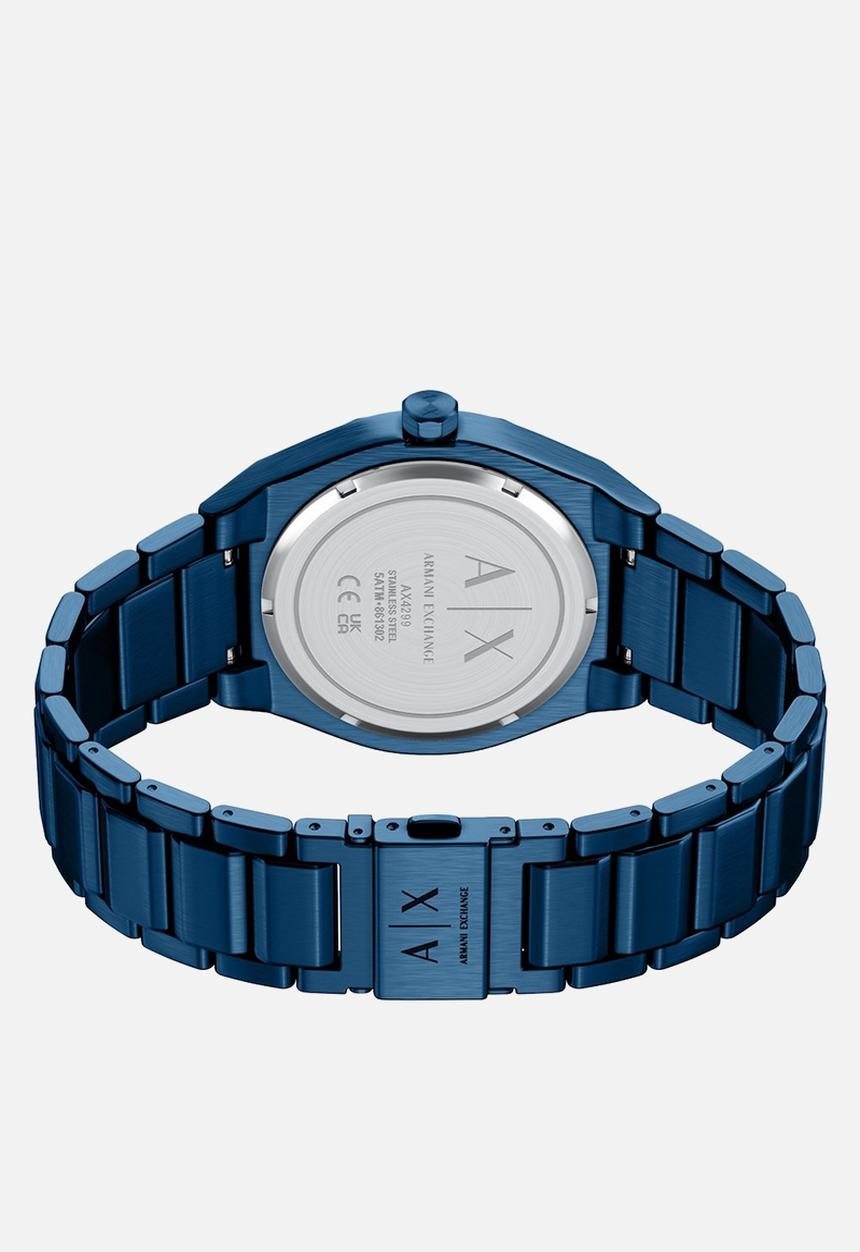 Armani Exchange - Armani Exchange AX4299 Sync Three-Hand Day-Date Watch - Blue