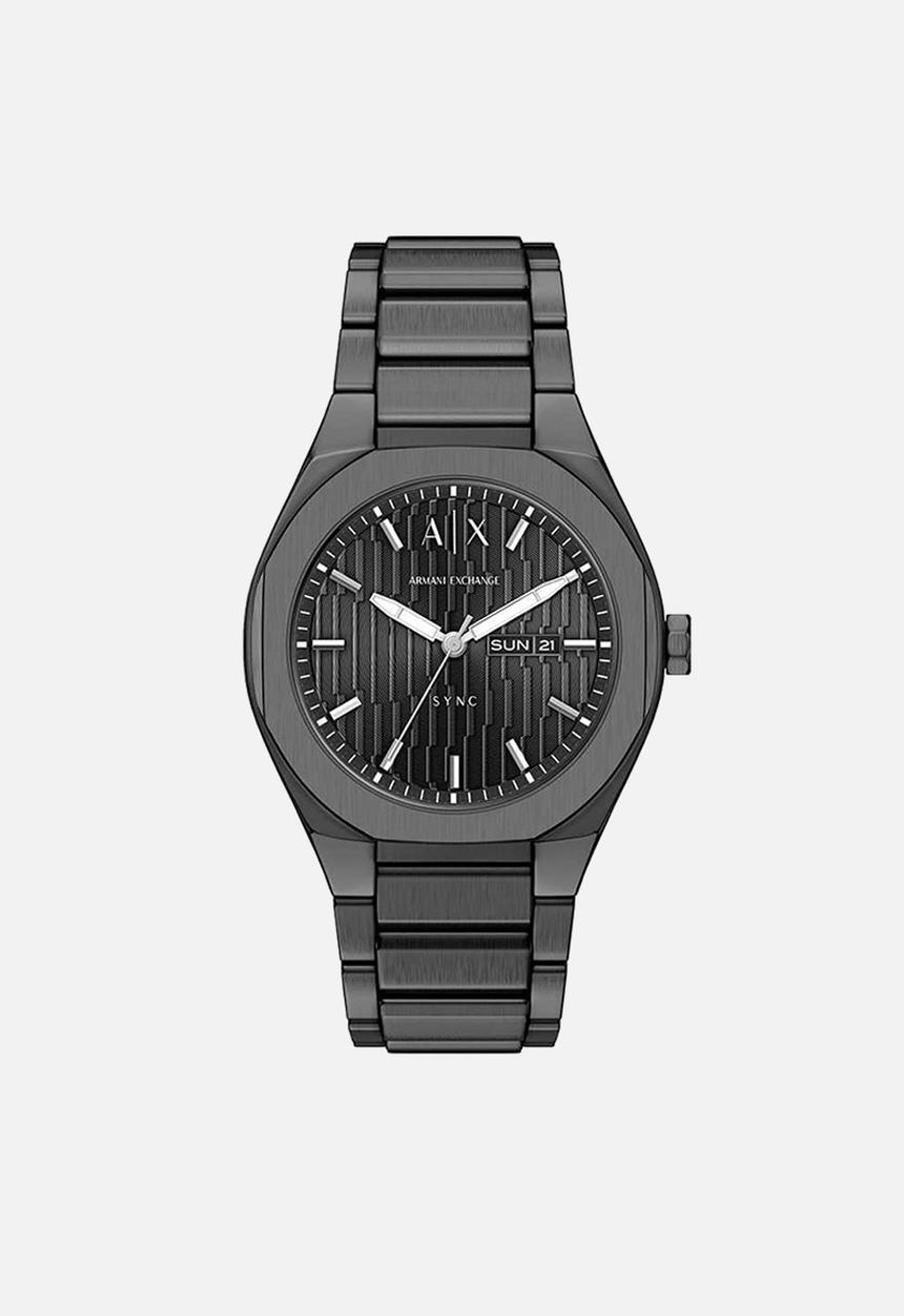 Armani Exchange - Armani Exchange AX4300 Sync Three-Hand Day-Date Watch - Gunmetal