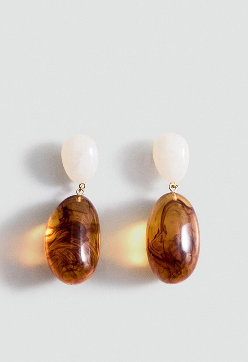 MANGO - Tamina Earrings - Brown