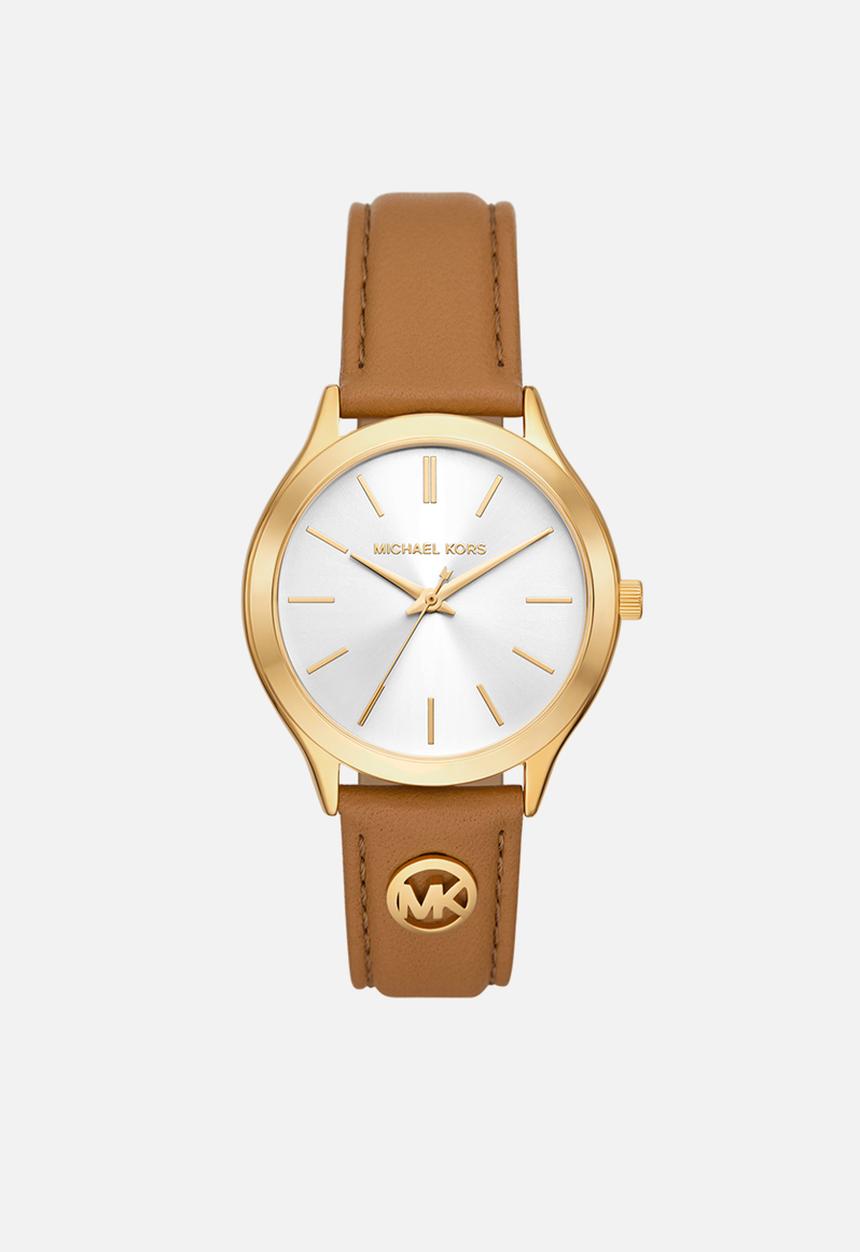 Michael Kors - Michael Kors Slim Runway Three-Hand Watch MK7543 - Brown