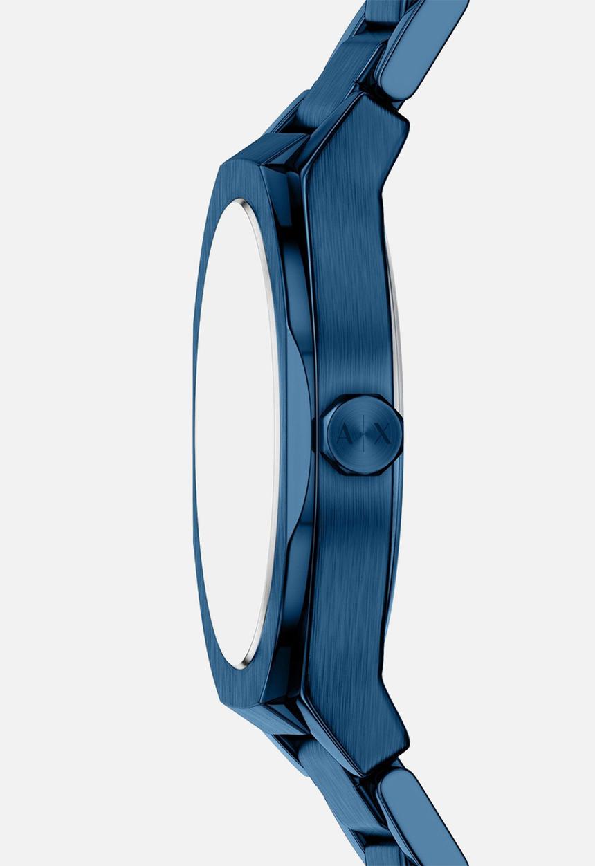 Armani Exchange - Armani Exchange AX6032 Sync Three-Hand Day-Date Watch - Blue