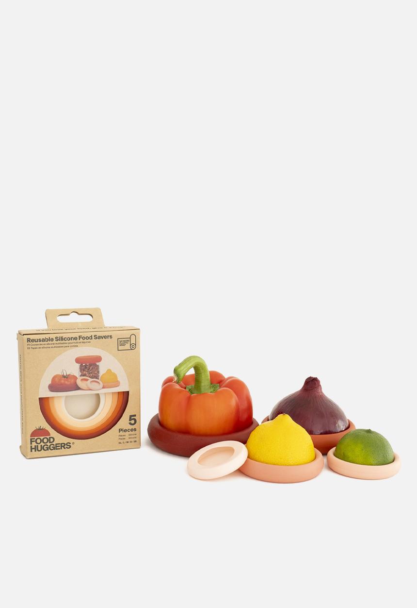 Foodhuggers - Food Huggers Silicone Airtight Food Covers Set of 5 - Terra Cotta