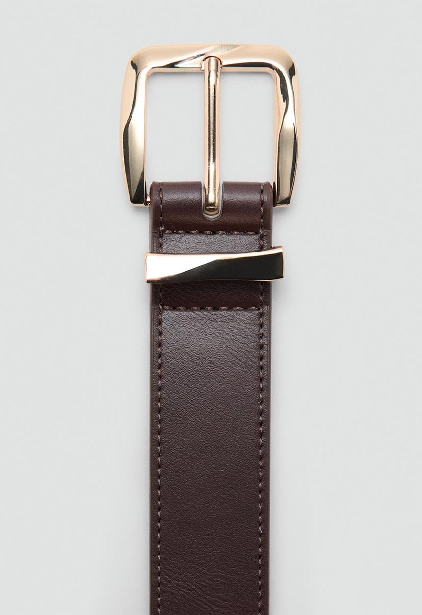 MANGO - Valeta Belt - Dark Brown