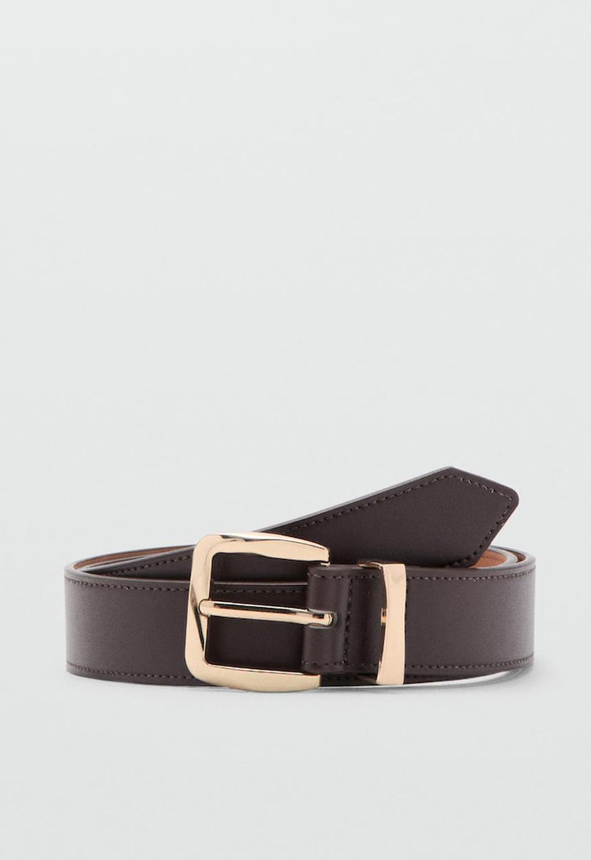 MANGO - Valeta Belt - Dark Brown